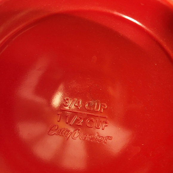 Food Prep Nesting Bowls With Measurements 1/8 Cup To 2 cup Red Melamine Set Of 5 - Picture 8 of 9